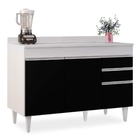 Balcão De Cozinha Lavanderia Com Tampo 02 Gavetas Beth Branco