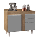 Balcão De Cozinha Lavanderia Com Tampo 02 Gavetas Bia 100 Cm