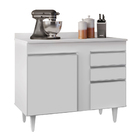 Balcão De Cozinha Lavanderia Com Tampo 02 Gavetas Bia 100 Cm