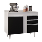 Balcão De Cozinha Lavanderia Com Tampo 02 Gavetas Bia Branco