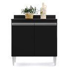 Balcão De Cozinha Lavanderia Com Tampo 02 Portas Sara 80 Cm L