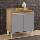 Balcão De Cozinha Lavanderia Com Tampo 02 Portas Sara 80 Cm L