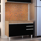 Balcão De Cozinha Lavanderia Sem Tampo 02 Gavetas Beth 120 Cm