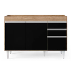 Balcão De Cozinha Lavanderia Sem Tampo 02 Gavetas Beth 120 Cm