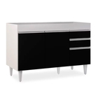 Balcão De Cozinha Lavanderia Sem Tampo 02 Gavetas Beth Branco