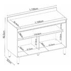 Balcão De Cozinha Lazuli 120cm 2 Portas - Demóbile