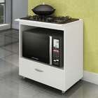 Balcão De Cozinha Lívia Para Cooktop 5 Bocas 1 Pt Branco