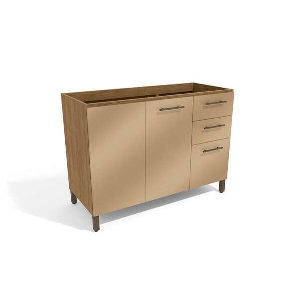 Balcão De Cozinha Looby 2 Pt 3 Gv Freijó E Champagne