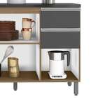 Balcão De Cozinha Lyon 2 Pt 3 Gv Carvalho E Grafite