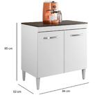 Balcão De Cozinha Madrid Kaiki Moveis Branco Cestaplus