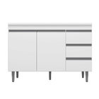 Balcão De Cozinha Madrid Para Pia De 120cm Branco - Montanari