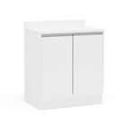 Balcão De Cozinha Mali Com Tampo 2 Pt Branco