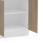 Balcão De Cozinha Mali Com Tampo 2 Pt Castanho E Branco