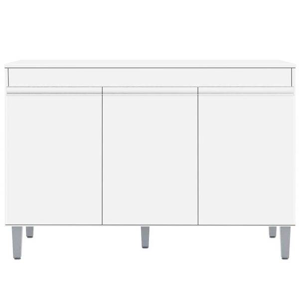 Balcão De Cozinha Manu Para Pia De 1 20cm S/tampo Branco - Mo