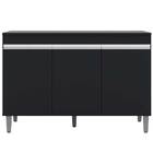 Balcão De Cozinha Manu Para Pia De 1 20cm S/tampo Preto - Mon