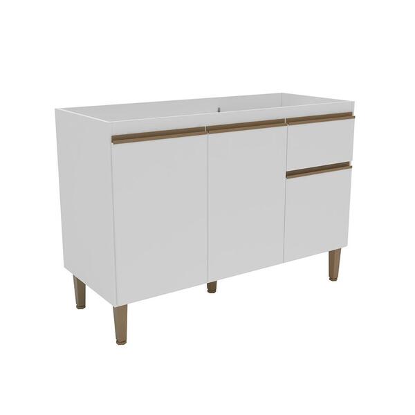 Balcão De Cozinha Margarida Sem Tampo 3 Pt 1 Gv Branco