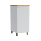 Balcão de Cozinha 100% MDF Branco e Nature com 1 Porta 40x91x52cm Rainha Nesher