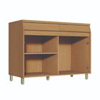 Balcão de Cozinha 100% MDF Carvalho com 2 Portas e 2 Gavetas 120x91x54,5cm Simone Mendes Nesher