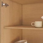 Balcão de Cozinha 100% MDF Carvalho e Greige com 2 Portas 91x120x52cm Condessa Nesher