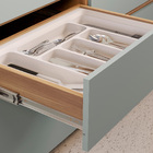 Balcão de Cozinha 100% MDF Nature e Verde com 1 Gaveta 20x91x52cm Rainha Nesher