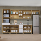 Balcão de Cozinha MDP Freijó e Branco com 1 Porta 40x87x53cm Slim Luciane