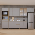 Balcão de Cozinha MDP Freijó e Cinza com 1 Porta 40x87x53cm Slim Luciane