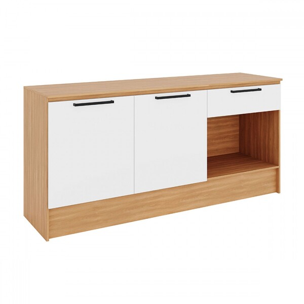 Balcão De Cozinha Melissa 2 Portas 1 Gaveta Freijó/branco - T