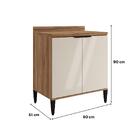 Balcão De Cozinha Miami 800mm 2 Portas Com Tampo Carraro Frei