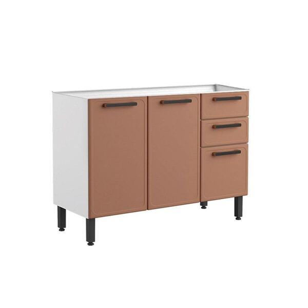 Balcão De Cozinha Modulado Origens 7024 3 Portas E 2 Gavetas