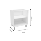 Balcão de Cozinha Módulo 70cm Branco Spring