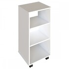 Balcão De Cozinha Moma 3 Nichos Com Rodizio Branco - Falkk