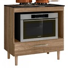 Balcão De Cozinha Para Cooktop 1 Gaveta Carvalho Rústico 1138