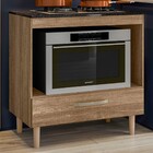 Balcão De Cozinha Para Cooktop 1 Gaveta Carvalho Rústico 1138