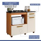 Balcão De Cozinha Para Cooktop 2 Portas 1 Gaveta 1 Nicho Para