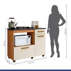 Balcão De Cozinha Para Cooktop 2 Portas 1 Gaveta 1 Nicho Para