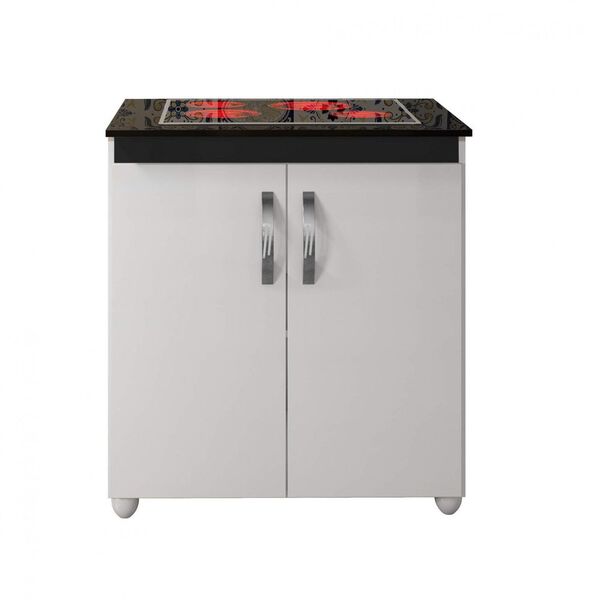 Balcão De Cozinha Para Cooktop 2 Portas Fox 4 Bocas Arte Móve