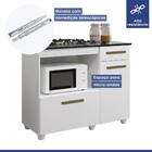 Balcão De Cozinha Para Cooktop 4 Bocas Violeta 2 Portas 1 Gav