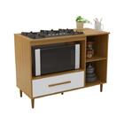 Balcão De Cozinha Para Cooktop 5 Bocas Com Nicho Para Forno M