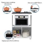 Balcão De Cozinha Para Cooktop 5 Bocas E Nicho Para Forno Sli