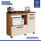 Balcão De Cozinha Para Cooktop 5 Bocas Violeta 2 Portas 1 Gav