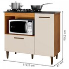 Balcão De Cozinha Para Cooktop 5 Bocas Zurique 2 Portas Natur