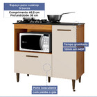 Balcão De Cozinha Para Cooktop 5 Bocas Zurique 2 Portas Natur