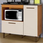 Balcão De Cozinha Para Cooktop 5 Bocas Zurique 2 Portas Natur