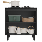 Balcao De Cozinha Para Cooktop 80 Cm Chef Preto Nc1 - Ehd