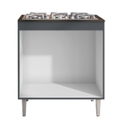 Balcão De Cozinha Para Cooktop Com Tampo Preto Madrid Cinza -