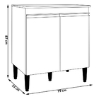 Balcão De Cozinha Para Cooktop Com Tampo Preto Madrid Cinza -