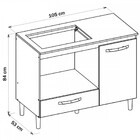 Balcão De Cozinha Para Cooktop Fit 1 Porta 1 Gaveta Carvalho