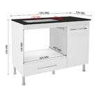 Balcão De Cozinha Para Cooktop/forno 105cm Com Tampo 1 Porta