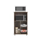 Balcao De Cozinha Para Forno E Fruteira Com 2 Cestos  Carvalho