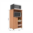 Balcão De Cozinha Para Forno E Fruteira Com 2 Cestos Freijó